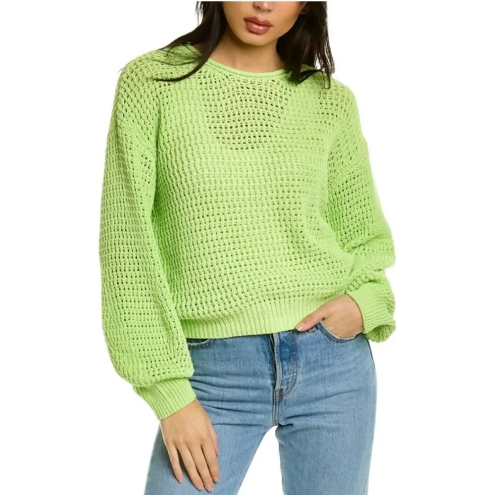 A.L.C Loose Knit Sweater in Lime Green, NWT, Size XL